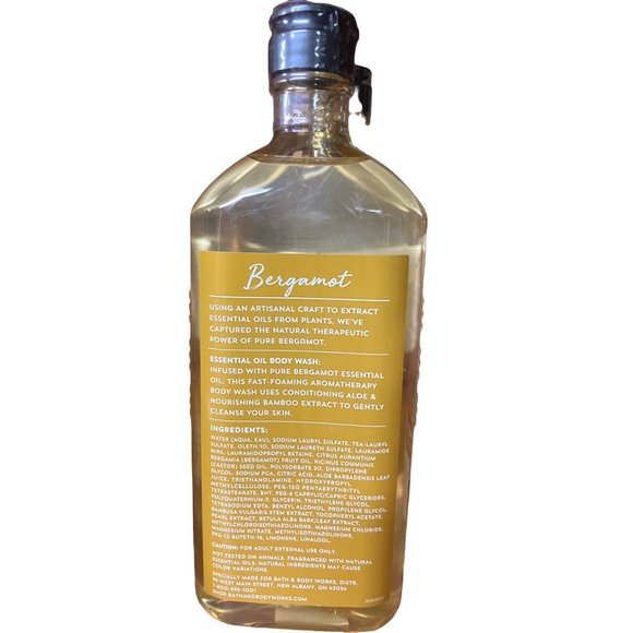 BERGAMOT BODY WASH Bath & Body Works 10 Ounce Liquid Unopened NEW - Picture 2 of 2